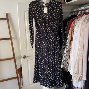 H&M floral wrap dress